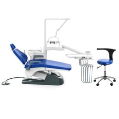 TUOJIAN Dental Unit Chair Computer Controlled DC Motor PU Hard Leather +Stool