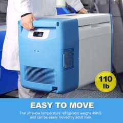 -86℃/-112℉ 20L Portable Ultra Low Temperature Freezer Laboratory Samples Storage