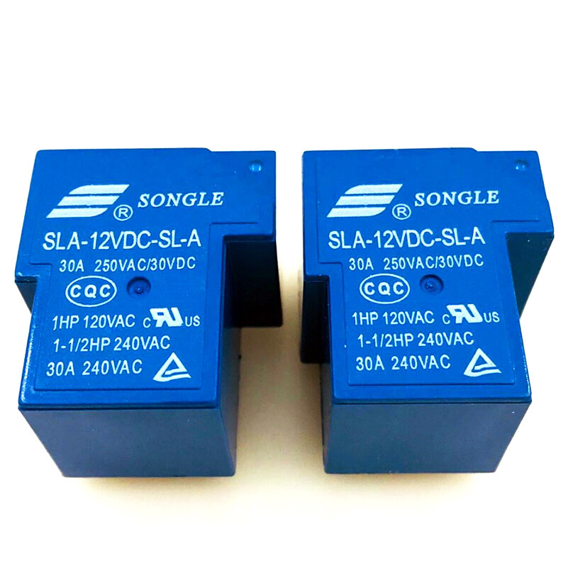 2Pcs Songle SLA-12VDC-SL-A 12VDC General Purpose Relay 5Pins 30A