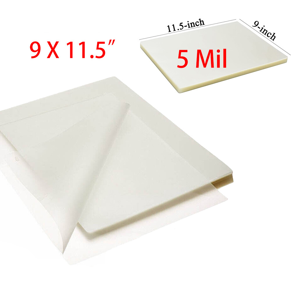 5Mil 3Mil Clear Thermal Laminating Pouches Letter 9″x11.5″ Size Laminator Sheets