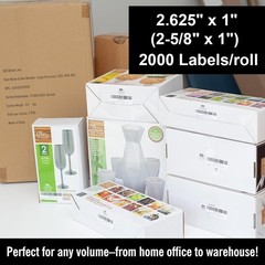 1-40 Rolls 2.625″ x 1″ Direct Thermal FBA Shipping Labels – 2000/roll 2-5/8″x1″