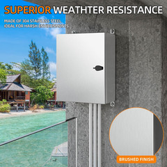 Stainless Steel Enclosure, IP65 Waterproof Electrical Box for Indoor and Outdoor
