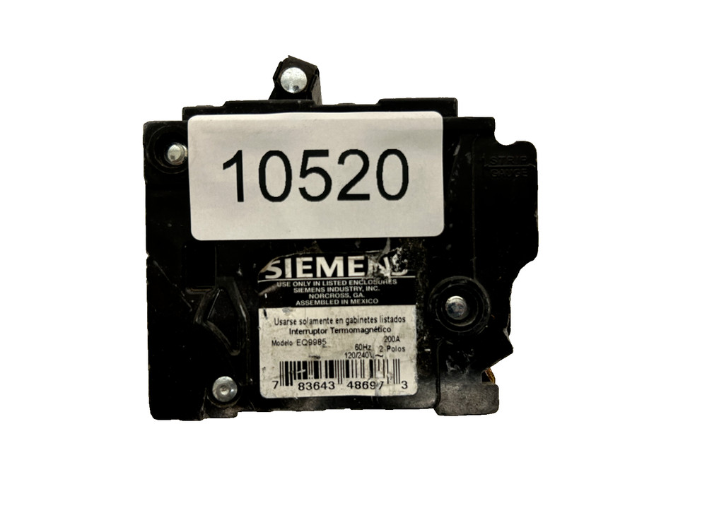 Siemens EQ9985, 200A, 2 Poles, 120/240V, Circuit Breaker
