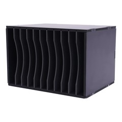 15.7in Desktop Sorter 11 Compartment Wooden Office Desk File Holder Organizer