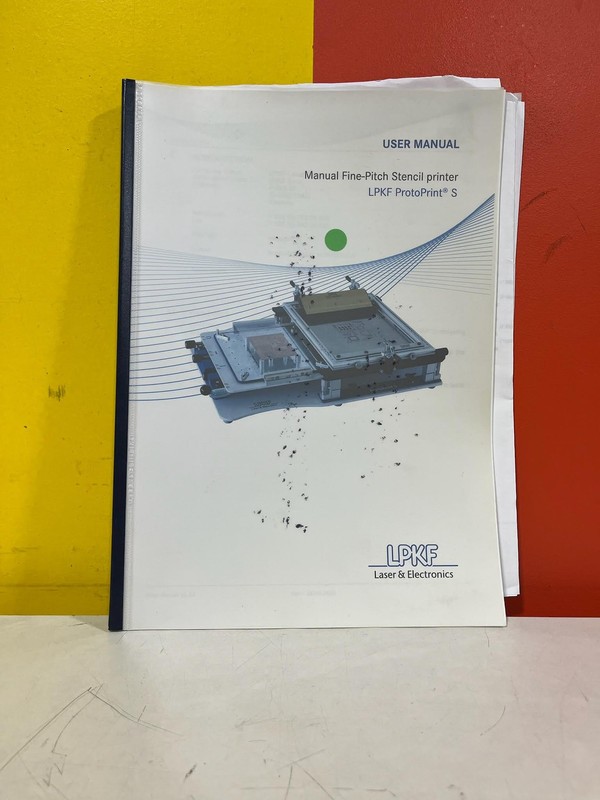 LPKF ProtoPrint S Precision Printer User Manual