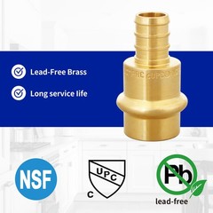 (Znkiok® 15Pack) 1/2″ Press x 1/2″ Pex Adapter Crimp Fittings,Copper Propress…