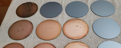 20 Old Historic 1980s 5″ Silicon Conductor Wafers Copper Plated in Original Box