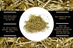 1LB of Unique Naval Brass Shavings Filings Turnings Chips Science Orgone Art