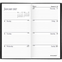 2026 At-A-Glance 72-02-05 Fine Diary Weekly Monthly Planner, 3 x 6″