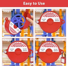 Gate Valve Lockout Device, 1-2.5 Inch, OSHA Compliant for Maximum Safety
