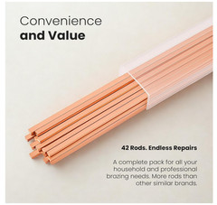 22 pcs Brazing Rods AWS BCuP-5 15% Silver Solder Phos Copper Brazing Alloy Flat