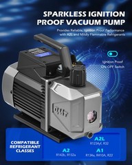 2 Stage 1/2HP 5CFM AC Vacuum Pump and Manifold Gauge Set HVAC for R134a R1234yf