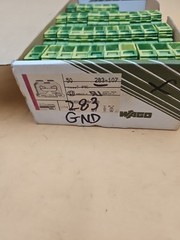 LOT OF 36 Wago 283-107 Ground Din Rail Terminal Blocks
