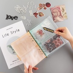 BAOFALI 40 Pages/2Set A5 6 Ring Clear Stamps Storage Embossing Folder Storage…
