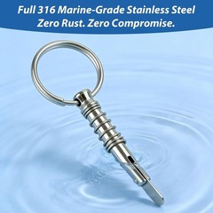 4-Pack 316 Stainless Steel Quick Release Pins for Marine Applications