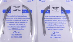 100Pcs Dental Orthodontic Niti Arch Wire Rectangular Round Natural Bracket Brace