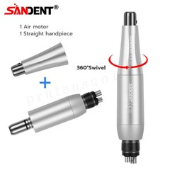 1-5 Dental Hygiene Prophy Handpiece 4:1 Straight Nose + Air Motor 4H 360° Swivel