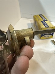 TUFTEST, RIM CYLINDER , MODEL 6RC CAST BRONZE, SATIN BRASS, Steampunk