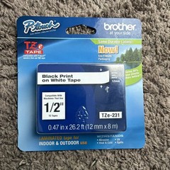 Brother P-Touch TZe – 1/2″ Black Print on CLEAR Tape – TZ-131 – 2 Pack Sealed