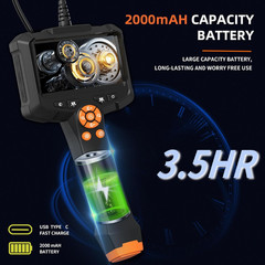 1080P HD Borescope Camera, IP67 Waterproof Endoscope with 8 Adjustable LED Light