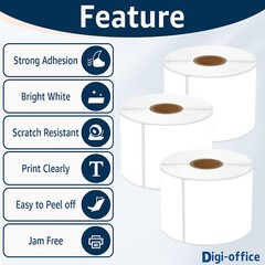 Direct Thermal Shipping Labels 4″x6″ Thermal 500 Labels Per Roll Strong Adhesive