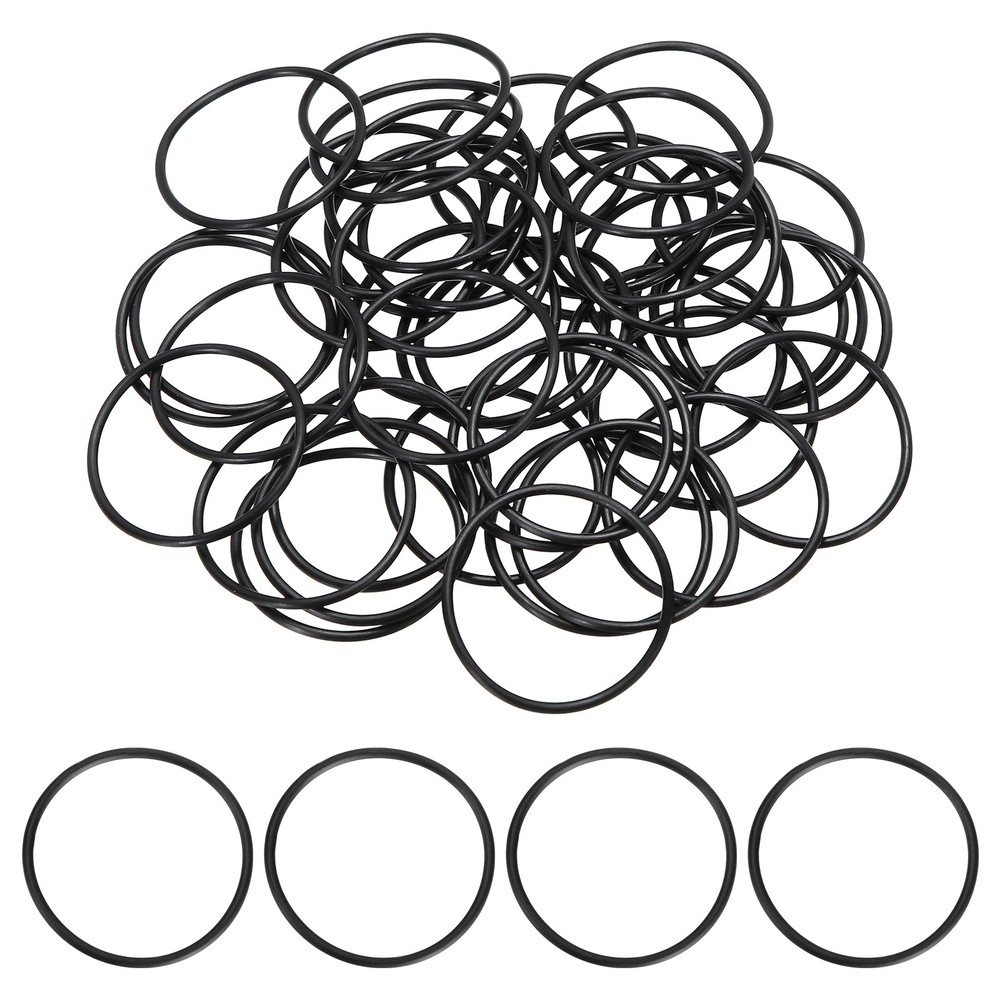 58Pcs AS-026 Nitrile Rubber O-Rings 1-1/4″ ID 1-3/8″ OD 1/16″ Width, Black