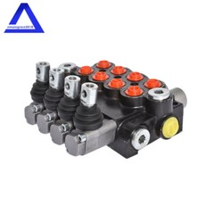 4 Spool Hydraulic Monoblock Double Acting Control Valve 11 GPM SAE Ports 3625PSI