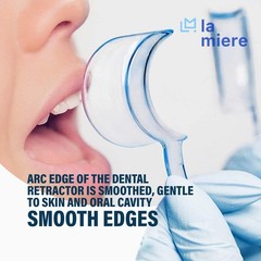 LA MIERE Dental Cheek Retractor C Shape Mouth Opener Size S,M,L, Pack of 3, Blue