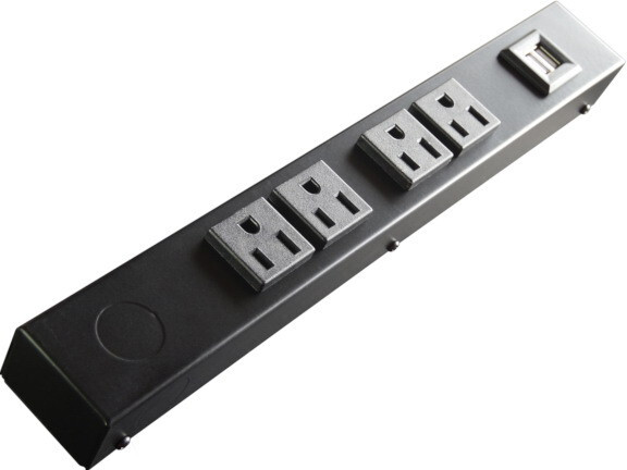 12″ 4-Outlet Hardwired Power Strip with USB, HU104