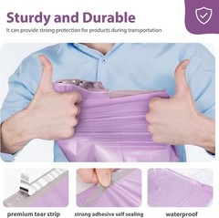 Poly Mailers 12×15.5″ 50Pcs,Shipping Bags For Clothing,Light Purple | Strong