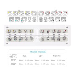 AZDENT Dental Orthodontic Brackets Braces Mini Roth /Lingual Button/Buccal Tube