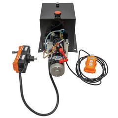 8QT Single Acting Hydraulic Pump Power Unit with Wireless Remote Control 12V