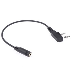 2 Pin K1 To 3.5MM Female Audio Earphone Transfer Cable For TYT For UV5R 888S