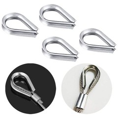Wire Rope Thimble Clamp Stainless Steel Marine Grade 304 A2 Cable Clip Loop