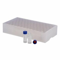 100Pcs 2ml Sampler Vials+9-425 Amber/Clear Vial w/Blue Screw Caps Writing Patch