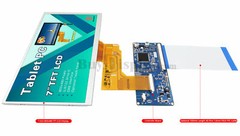 LCD Display 7 inch 800×480 SPI TFT Optional Touch Panel and Arduino Shield
