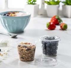 Clear Portion Control Cups for Meal Prep, Souffle, and Craft Use – 100 Count