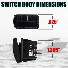 12V 20A Rocker Toggle Switch – 45 Custom Designs, 4 Colors, UTV Boat Car 4×4