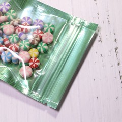 New Flat Clear/Green/Silver Mylar QuickQlick™ Bags Pouches Variety Sizes