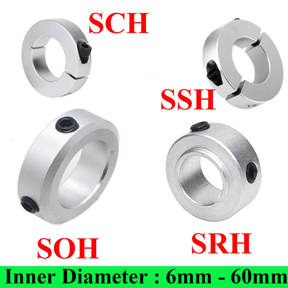 Double/Single Split Shaft Collar Clamp-On Collars With Set Screw SOH SRH SCH SSH