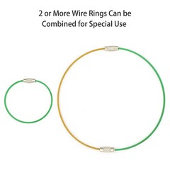 50 Pcs 5.9 Steel Wire Keychain Colored Nylon Coated Stainless Steel Metal Wire