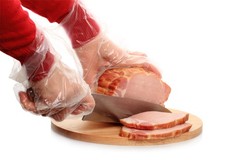 (5 pack) Disposable Poly Food Gloves, 120-Count, Latex-Free, One Size Fits Most