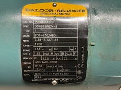 BALDOR RELIANCE VUH3546T 1HP 208-230/460V 1750RPM MOTOR #311H105PR8
