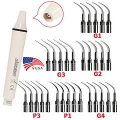 Dental Ultrasonic Piezo Scaler Handpiece / 5*Tips fit EMS Cavitron Woodpecker ST