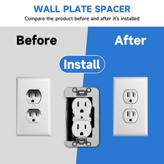 10 Pcs Wall Plate Spacer,Spacers for Electrical Outlets, Metal Flush Fit Devi…