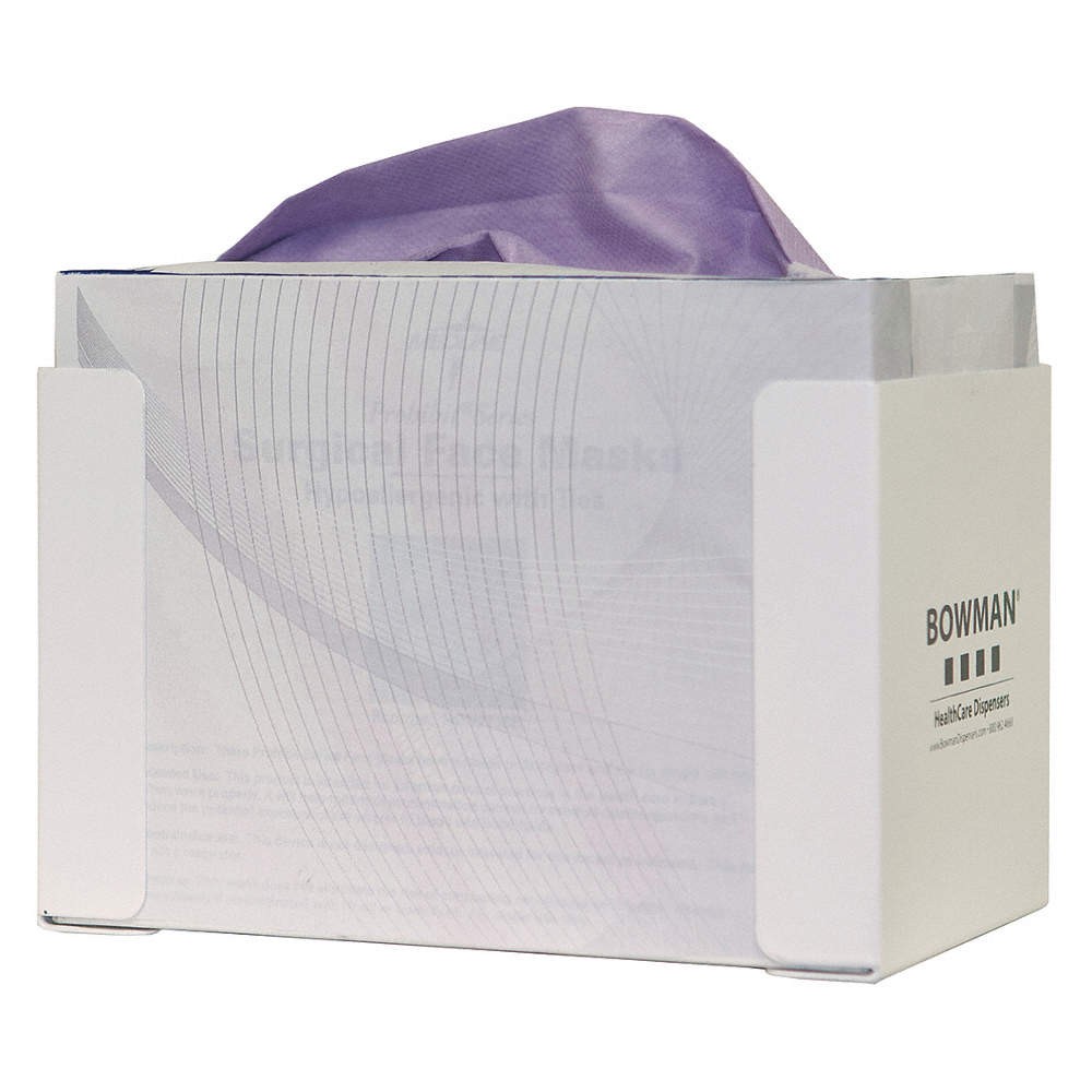BOWMAN DISPENSERS FB-021 Face Mask Dispenser,White,Steel 34GE24