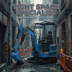 4,000 lbs Mini Excavator | KUBOTA Diesel Engine | Hydraulic Thumb，Compact Digger