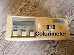 Lot of 8 XRITE 400 SERIES DENSITOMETERS + 918 COLORIMETER + SPARES For PARTS N/W