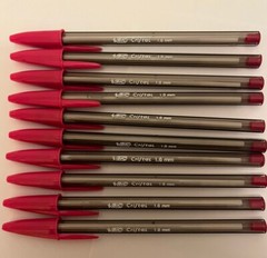 Lot of 10 PINK Bic Cristal Ballpoint Pens 1.6mm, Xtra-Bold, SALE PRICE!!