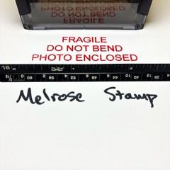 Fragile Do Not Bend Photo Enclosed Rubber Stamp Red Ink Ideal 4913